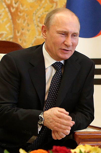 푸틴 러시아 대통령은 롤렉스 애호가로 유명하다. 2013년 11월 방한 당시 모습. 사진=청와대 제공