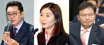 왼쪽부터 윤창중, 김행, 민경욱 전 청와대 대변인. 사진=비즈한국 DB