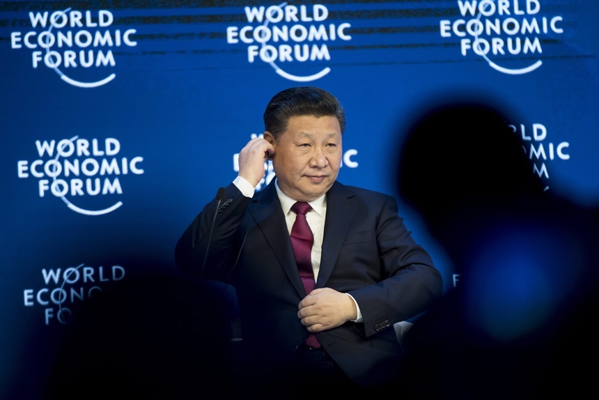 시진핑 중국 국가주석이 지난 17일 스위스 다보스에서 열린 제47차 세계경제포럼(WEF) 첫날 회의에서 연설했다. 사진=EPA/연합뉴스