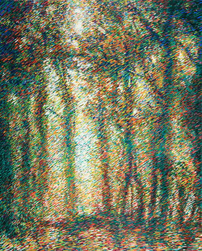 숲2016-8, 130.3x162cm, 캔버스에 유화, 2016년