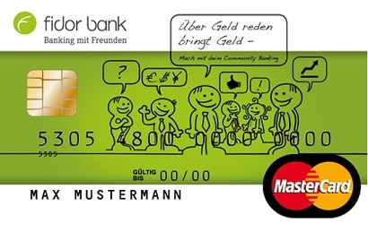 피도르은행 체크카드는 기존의 고급스럽고 딱딱한 카드 디자인에서 벗어나 보다 친숙한 이미지를 부여했다. 사진=피도르은행 홈페이지