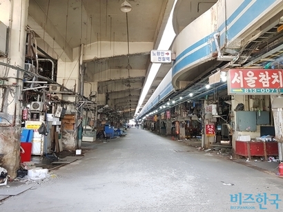 11일 찾은 옛 노량진 수산시장 모습. 사진=차형조 기자