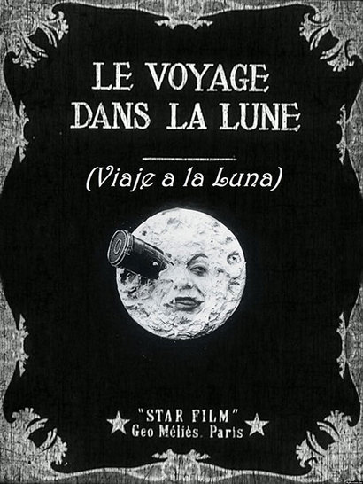 영화 ‘달세계 여행’의 명장면이라고 할 수 있는 대포 로켓을 ‘눈탱이’에 얻어맞은 달의 모습.