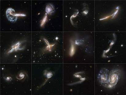 은하들은 다양한 방식으로 충돌, 병합한다. 이런 상호작용을 ‘​은하 간 추행’​, ‘​은하 간 포식(Galactic Cannibalism)’​ 등 다양한 유비적 용어로 표현하고 있다. 사진=NASA, ESA, the Hubble Heritage (STScI/AURA)-ESA/Hubble Collaboration, A. Evans(University of Virginia, Charlottesville/NRAO/Stony Brook University)