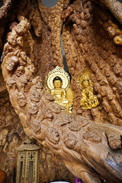 박달재 조각공원 길 건너 박달재 목각공원은 불교 조각가 성각 스님이 조성한 목굴암과 오백나한전이 자리 잡고 있다. 사진=구완회 제공