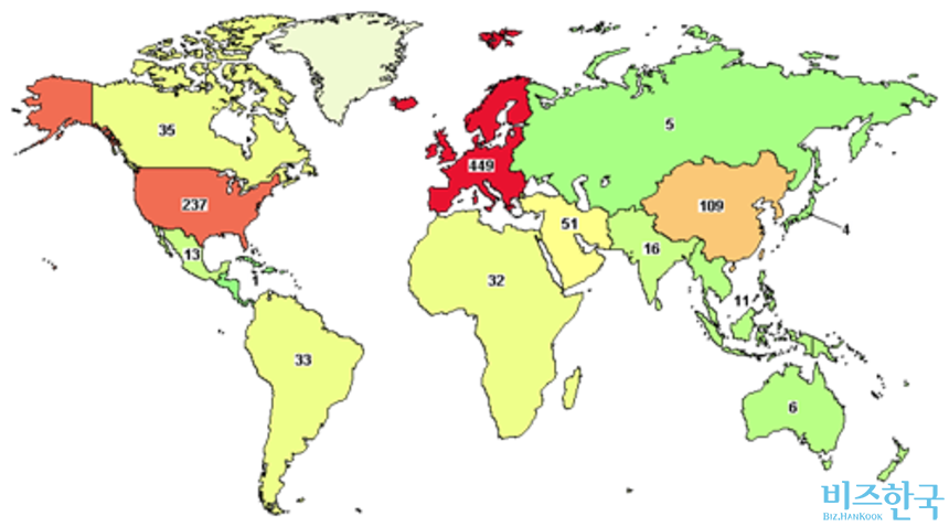 5월 6일 기준 코로나19 관련 전 세계 임상시험 현황. 사진=클리니컬트라이얼