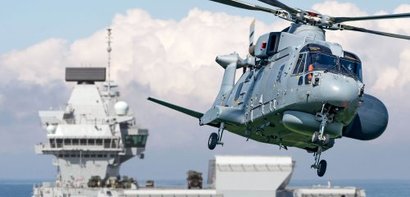 영국 해군의 멀린 조기경보 헬기. 사진=세이브더로얄네이비 홈페이지