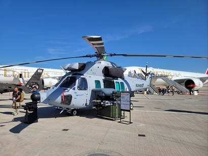 KUHE001 헬기가 두바이 에어쇼에서 최초 공개됐다. 사진=X(트위터)