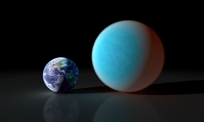 지구보다 지름이 2배 이상 더 크고 외곽에 가스 대기를 두른 행성을 미니 천왕성이라고 부른다. 사진=NASA