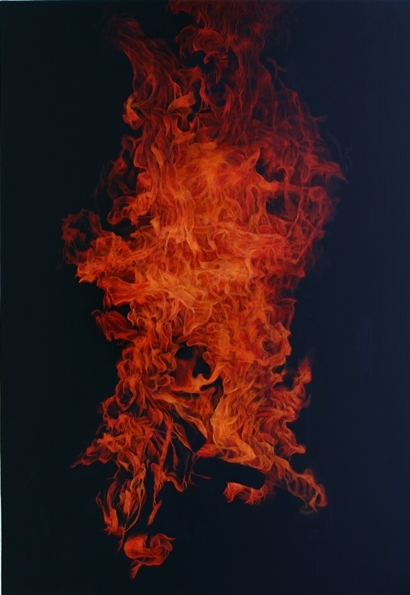 Fire-Motion(2014), 162.1X112.1cm, Oil on canvas.