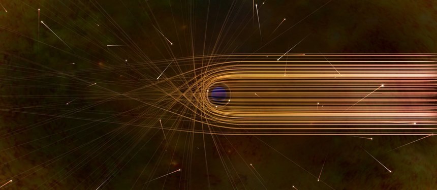 우리가 관측하는 빛들이 어떤 경로를 거쳐 블랙홀 주변에서 날아오는지를 표현한 그림. 이미지=Nicolle R. Fuller/NSF