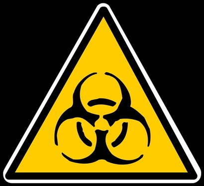 생물학적 위험 기호는 전 세계에서 동일하게 사용된다.