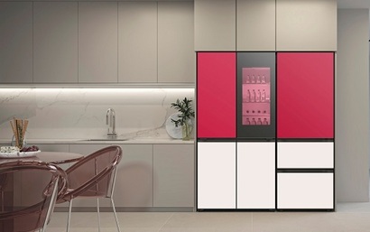 최근 LG전자는 팬톤과의 협업을 통해 냉장고 색상에 비바 마젠타를 추가했다. ​사진=LG전자