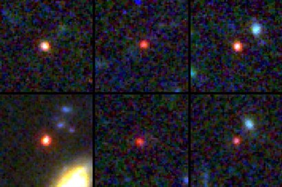 제임스 웹의 딥필드 관측을 통해 최근 확인된 우주 탄생 후 5억~7억 년 당시 은하들. 사진=NASA/ESA/CSA /I. Labbe, Swinburne University of Technology/G. Brammer, Niels Bohr Institute’s Cosmic Dawn Center, University of Copenhagen
