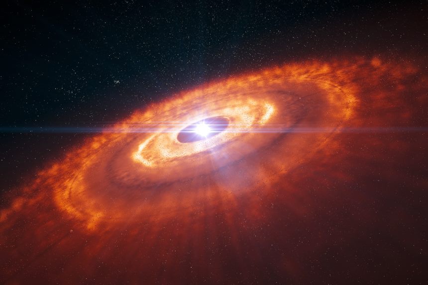 일부 천문학자들은 원시 행성 원반이었을지 모른다고 추측한다. 사진=ESO/L. Calçada