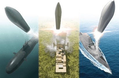 미국이 배치할 잠수함 발사 재래식 탄도미사일 LRHW. 사진=록히드마틴 제공