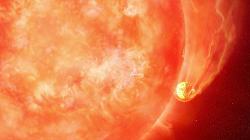 미래 지구는 결국 거대하게 부푼 태양의 일부가 될지 모른다. 사진=NASA