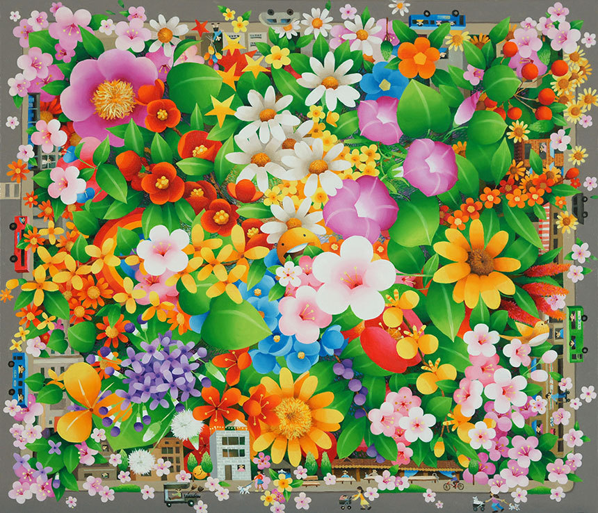 bouquet-경의선 숲길: 53×45cm Oil on canvas 2023