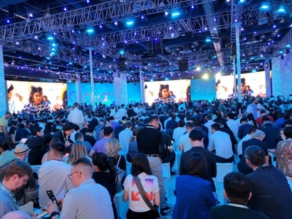 7월 26일 오후 8시 서울 코엑스에서 국내 첫 삼성전자 갤럭시 언팩 행사가 열렸다. 이날 행사장에는 전 세계 취재진과 인플루언서 등이 모였다. 사진=심지영 기자