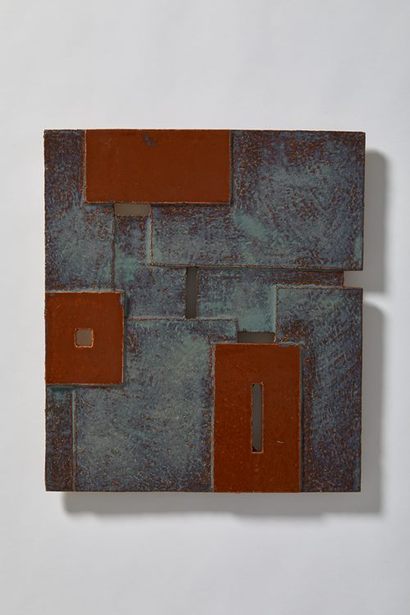 composition2: 41×44cm Glazed on ceramic 2019