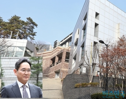 재계 1위 삼성그룹 총수 이재용 회장이 거주하는 서울 한남동 단독주택.  사진=비즈한국DB