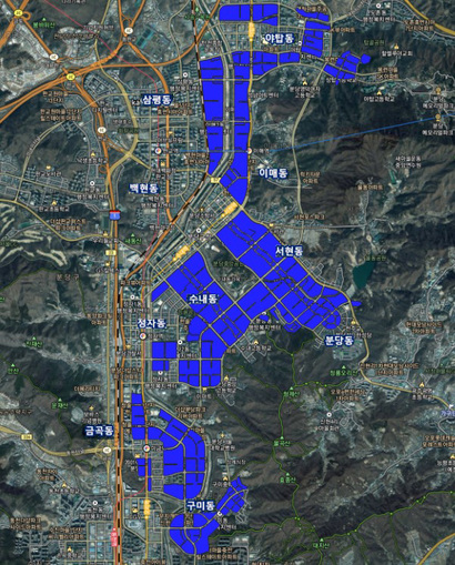 성남시 토지거래허가구역. 사진=경기도