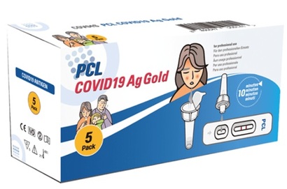 임상시험 조작 논란이 일고 있는 피씨엘의 타액 기반 코로나19 자가진단 키트 ‘PCL COVID19 Ag Gold’. 사진=피씨엘